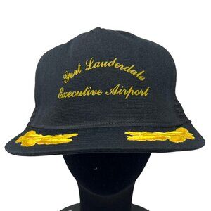 Fort Ft. Lauderdale Executive Airport Vintage Snapback Mesh Rope Trucker Hat Cap